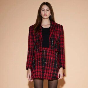 NWT ENGLISH FACTORY Cropped Tweed Jacket